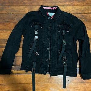 Black denim jean jacket